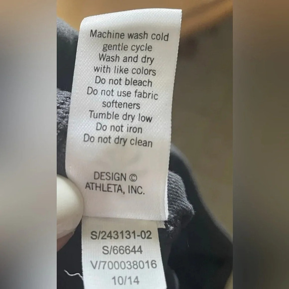 Athleta Womens S 2014 Gray *NICE* Metro Tux Silver Stripe Ankle Zipper Stretch - Picture 10 of 12